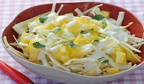 Salade de chou blanc mangue et ananas