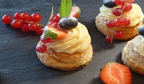 Vol au vent crème pâtissière et fruits de saison