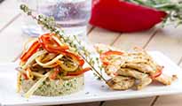 Aiguillettes de poulet aux légumes du soleil et quinoa gourmand