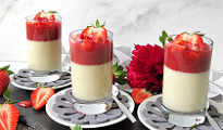 Panna cotta fraise et vanille