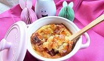 Flan à la brioche et aux pommes
