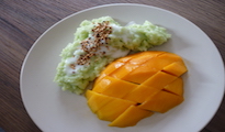 Riz au lait de coco et manguecomme un Khao niao mamuang