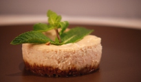 Cheesecake au spéculoos, marrons et poire