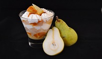 Trifle aux poires et caramel beurre salé