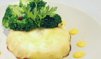 Tourte de pommes de terre au poulet parfumée aux champignons