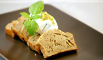 Banana bread, chantilly aux fruits de la passion