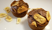 Gâteau chocolat double banane