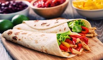 Wrap de poulet aux saveurs indiennes