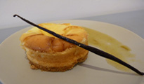Elsass Cheesecake, coulis mirabelle vanillé