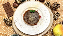 Tarte fine sablée et sabayon au chocolat
