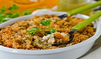 Crumble de volaille, potiron et mozzarella